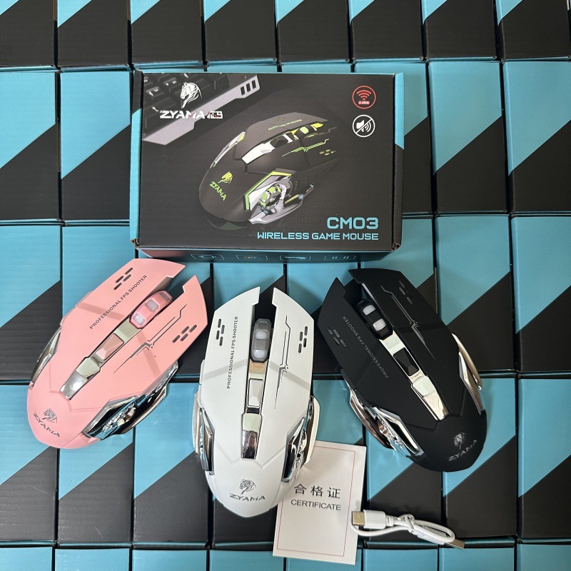 ZYAMA征马CM03无线鼠标静音无声typec可充电笔记本男女生办公家用