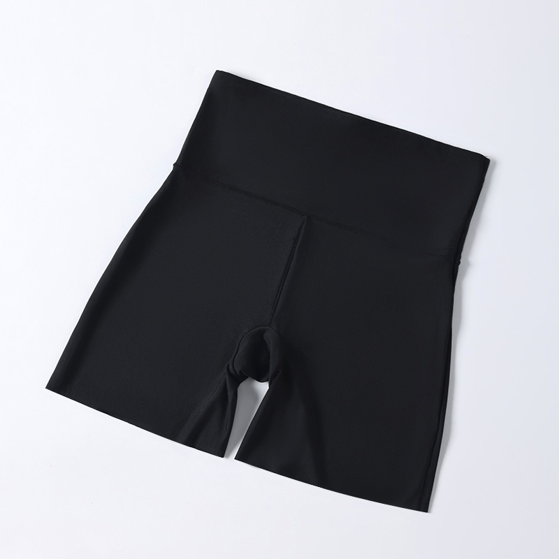 Pantalones leggings grandes de seda de hielo pantalones de seguridad para mujeres de verano delgadas anti-perfil sin marcas no se enrolla en el abdomen pantalones de seda de hielo transpirables