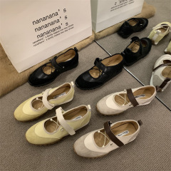 跟高2.5cm~休闲鞋魔术贴增高版厚底浅口玛丽珍鞋女德训鞋增高板鞋