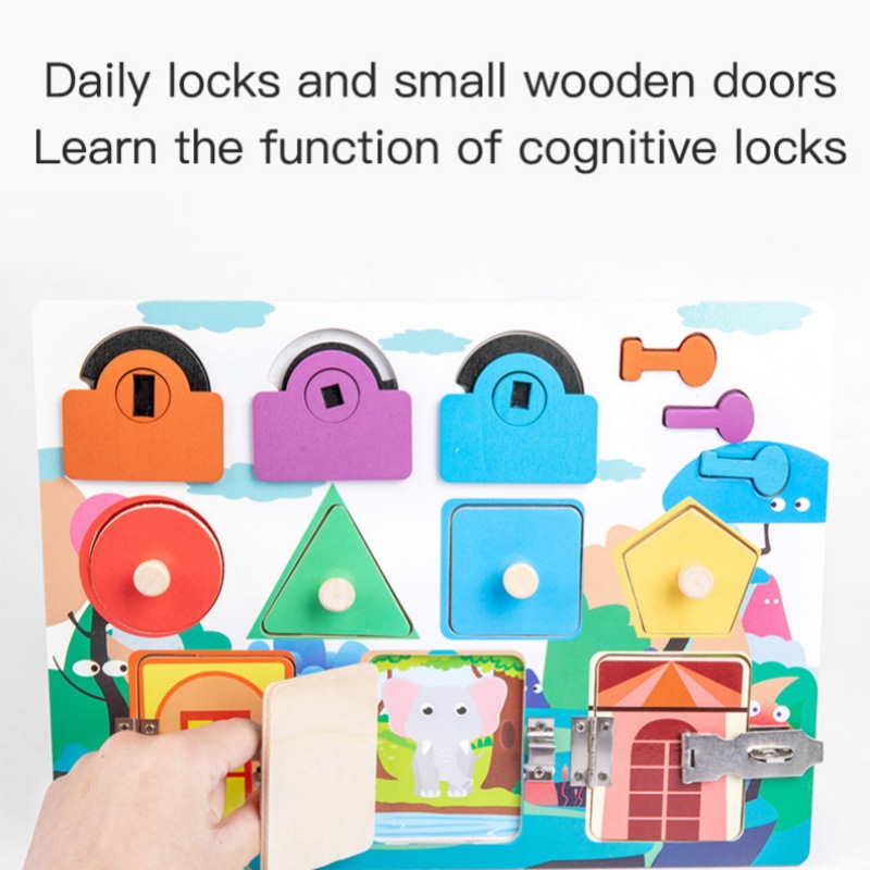 Niños transfronterizos mayores de seis meses de niños juguetes de madera 1-2 años y medio bebé Regalo de Cumpleaños educativo