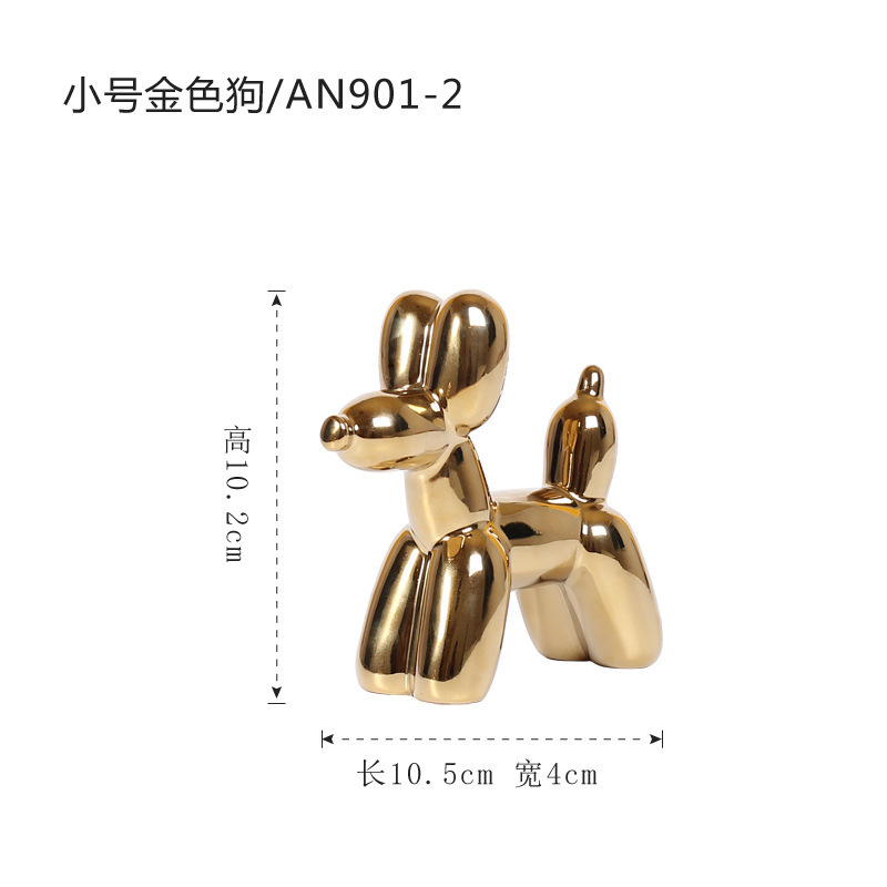 Nordic Luz galvanoplastia de lujo globo de plata perro decoración hogar sala de estar TV gabinete del vino gabinete decoración de escritorio pequeña Decoración