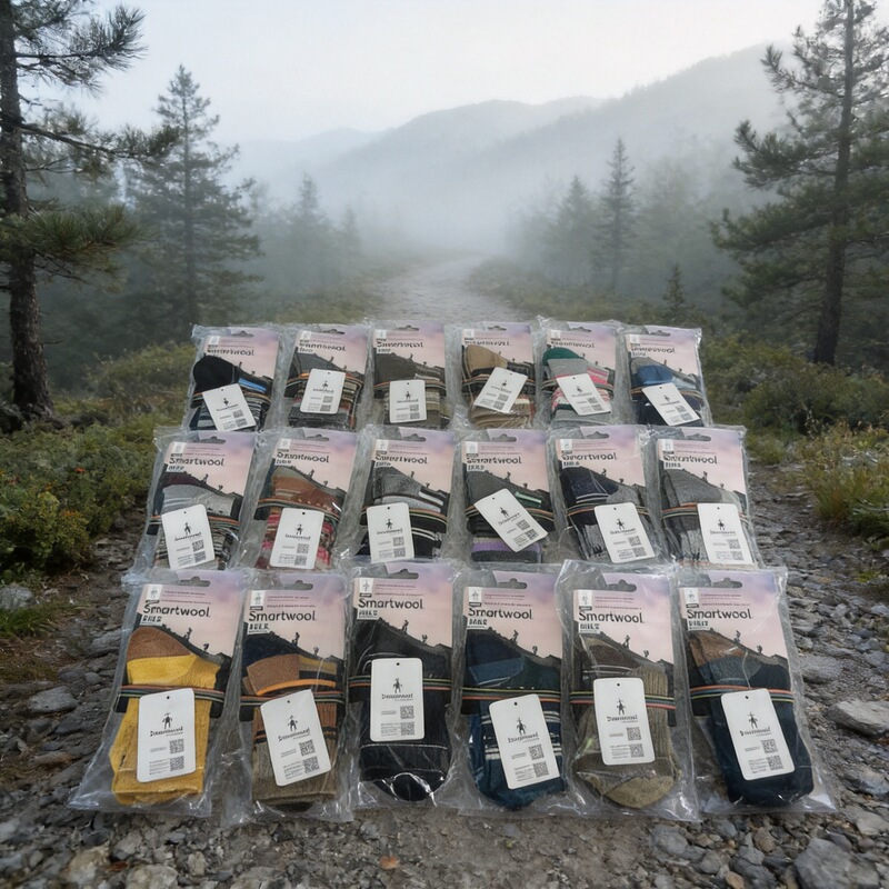 Lamb Merino Wool Outdoor Mid-Tube Mountaineering Cross-Country Sports Sweat-Absorbent Lamb Merino Wool Outdoor Mid-Tube Mountaineering Cross-Country Sports Sweat-Absorbent