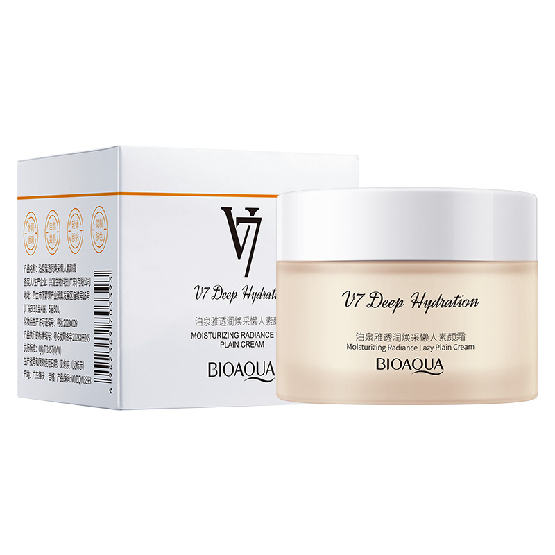 Boquanya V7 maquillaje crema hidratante fácil de aplicar y modificar la piel Color hidratante brillo corrector piel belleza perezoso maquillaje crema