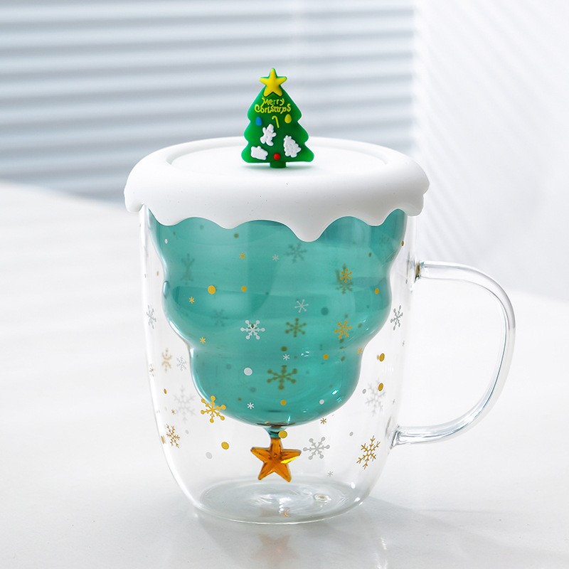 Taza verde de Navidad