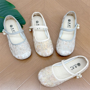 Summer New Style Old Beijing Cloth Shoes for Women, New Chinese Style Flat Shallow Fashion Shoes, National Style Women's Mesh Shoes