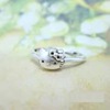 Hello kitty, silver one size cute ring, Birthday gift