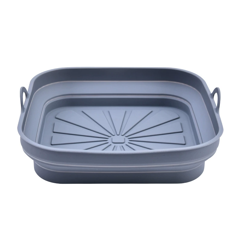 New folding silicone air fried pan baking disk home creative circular microwave oven boiling boiling tool