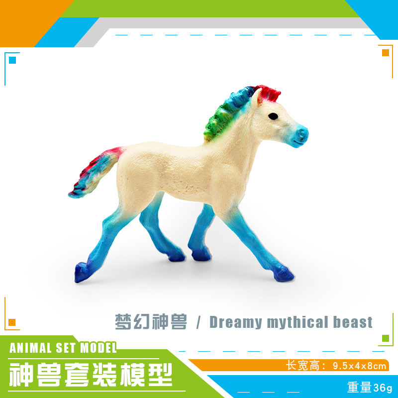 Exportación transfronteriza simulación de animales mitológicos occidentales fantasía modelo de plástico sólido Tianma decoración juguetes