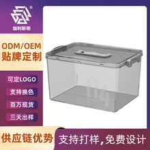 可定制LOGO透明收纳箱PET家用搬家杂物床底高透储物箱加厚收纳箱