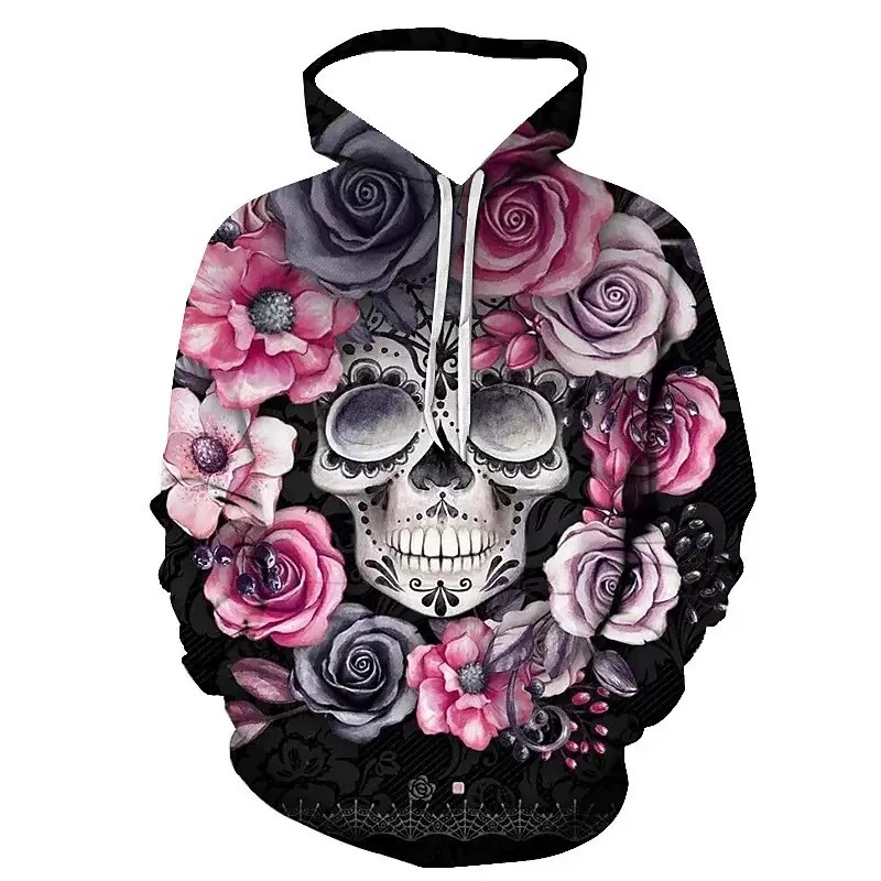 Demon Clown Digital Print And Women's Hooded Pullover Sweatshirt Loose Street Style Men's Clothing_viptrois.com