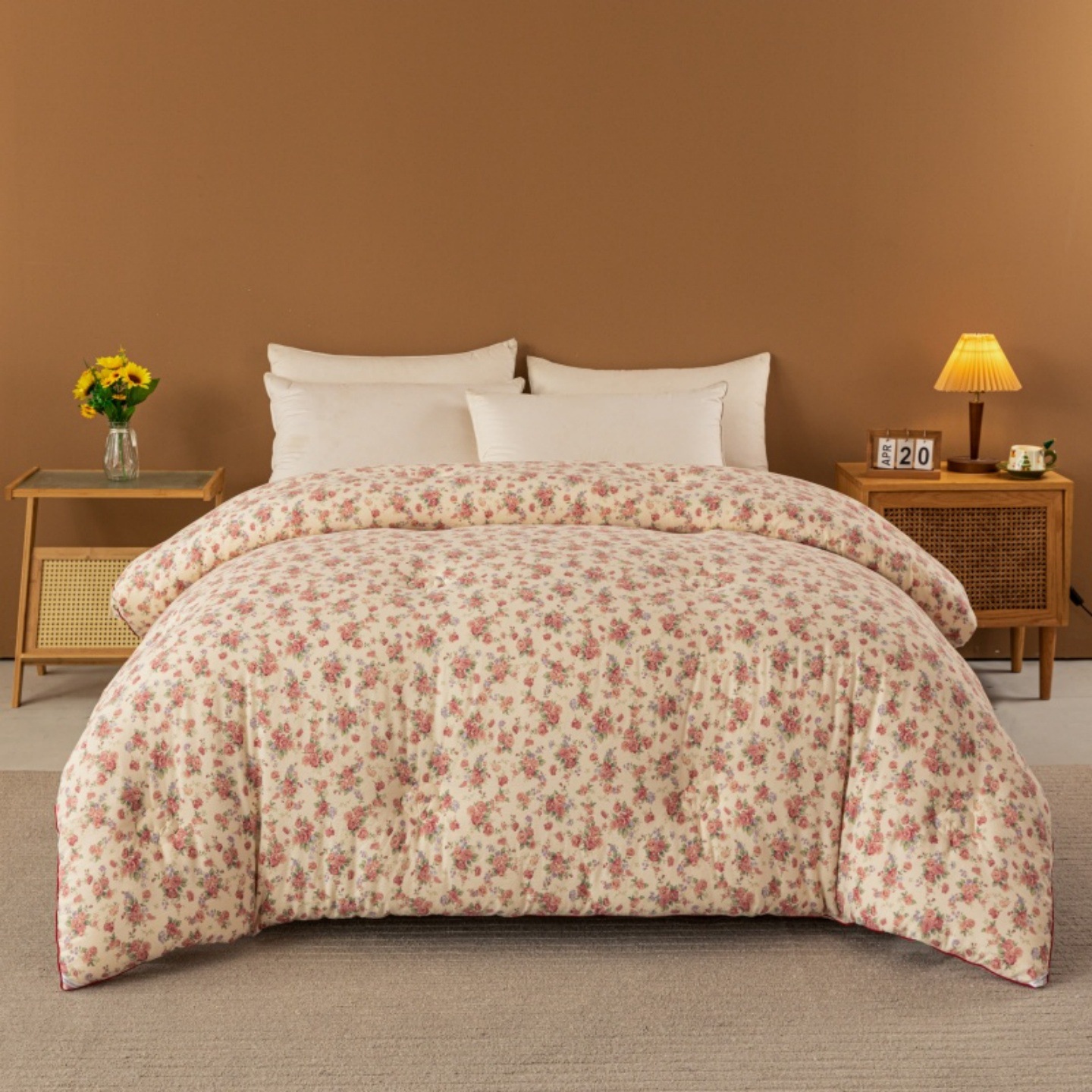 Dual hilos edredón de algodón núcleo de ropa de cama doméstica primavera y otoño edredón de cuatro estaciones universal para una persona doble 2025 nuevo