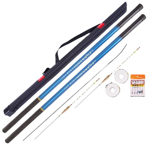 Fishing rod hand rod ultra-light ultra-hard fishing rod fishing crucian carp rod short section stream rod fishing gear set received fishing