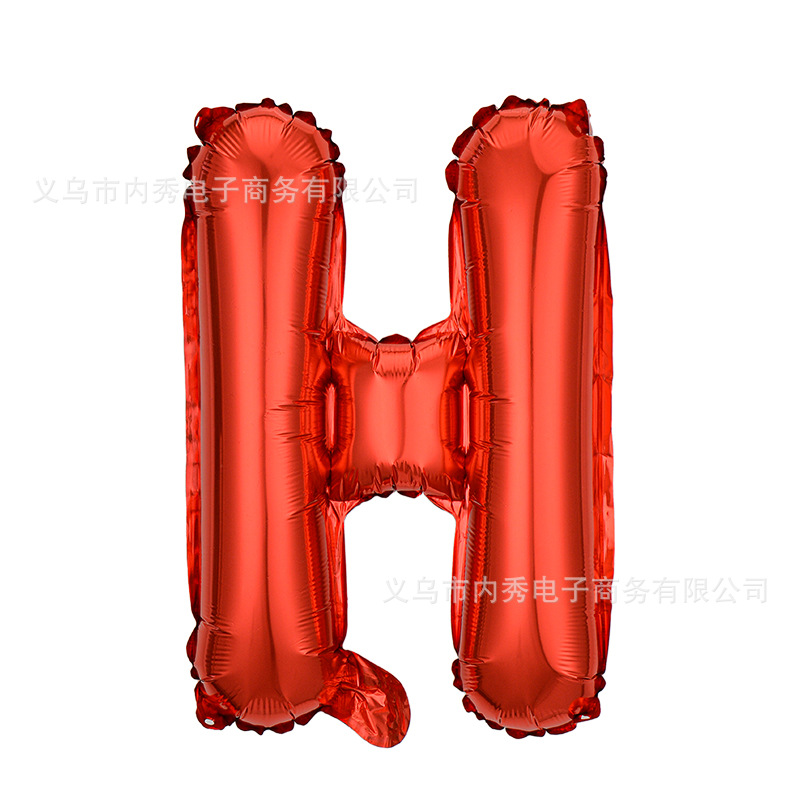Estilo americano Delgado 16 pulgadas inglés carta globo pequeño tamaño A- Z cumpleaños boda habitación decoración aluminio película globo al por mayor