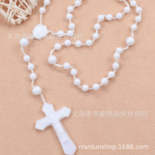 跨境货源外贸批发零售现货供应AB塑料59颗念珠线珠项链饰品