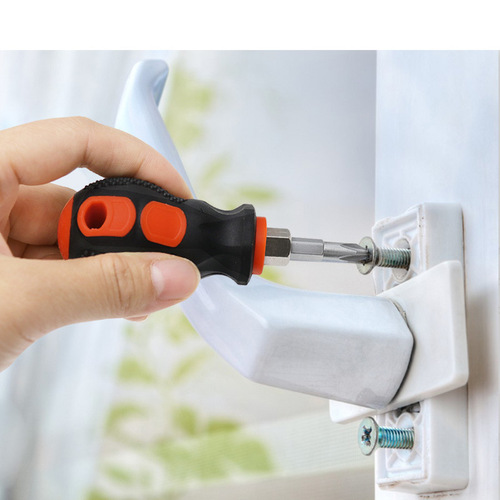 Magnetic dual-purpose flat-blade Phillips screwdriver, Torx flat-blade ultra-short screwdriver, Mini carrot-head screwdriver