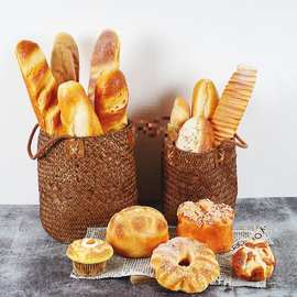 新品面包模型道具欧式大面包假长条法棍面包橱柜装饰摆件