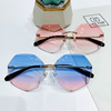 Diamond sunglasses, trend glasses, internet celebrity, gradient