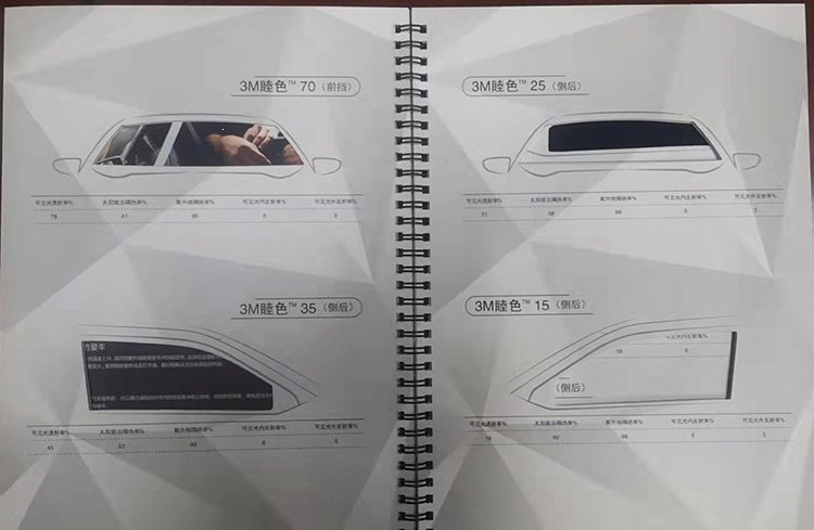 Solar Film/Sample Booklet/Longfilm/Vk&F/Gu/3M Film/Quantum Film/Car Film/Manufacturer's Manual/Sample Booklet Samples