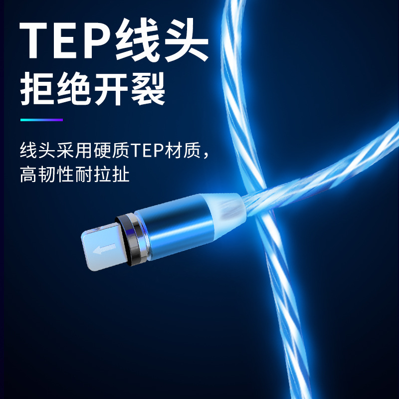 Cable DE DATOS DE streamer magnético ciego de 360 grados para Android Apple Tipo-c cable de carga de streamer magnético