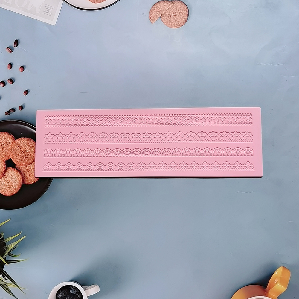 encaje 381 - 253 molde de silicona pastel de encaje molde de relieve herramientas de decoración de pastel de chocolate esterilla de relieve