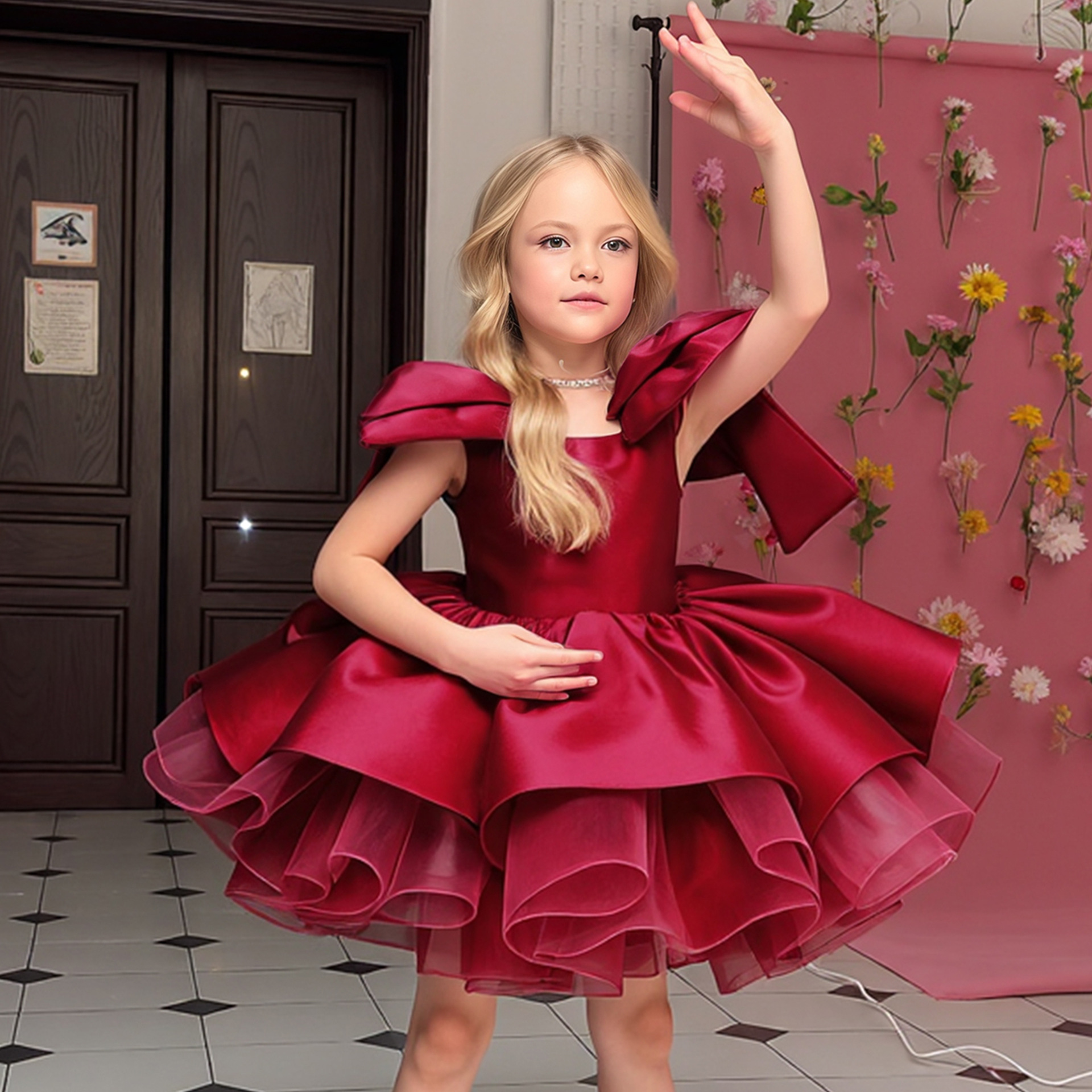 (Cross-border trading), children's Christmas wedding dress, skirt, piano performance costume, small princess costume, European style, Birthday gift 4