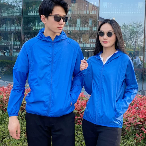 Wholesale outdoor sunscreen clothing for men and women summer light skin clothing sunscreen sports windbreaker sunscreen clothing printable logo