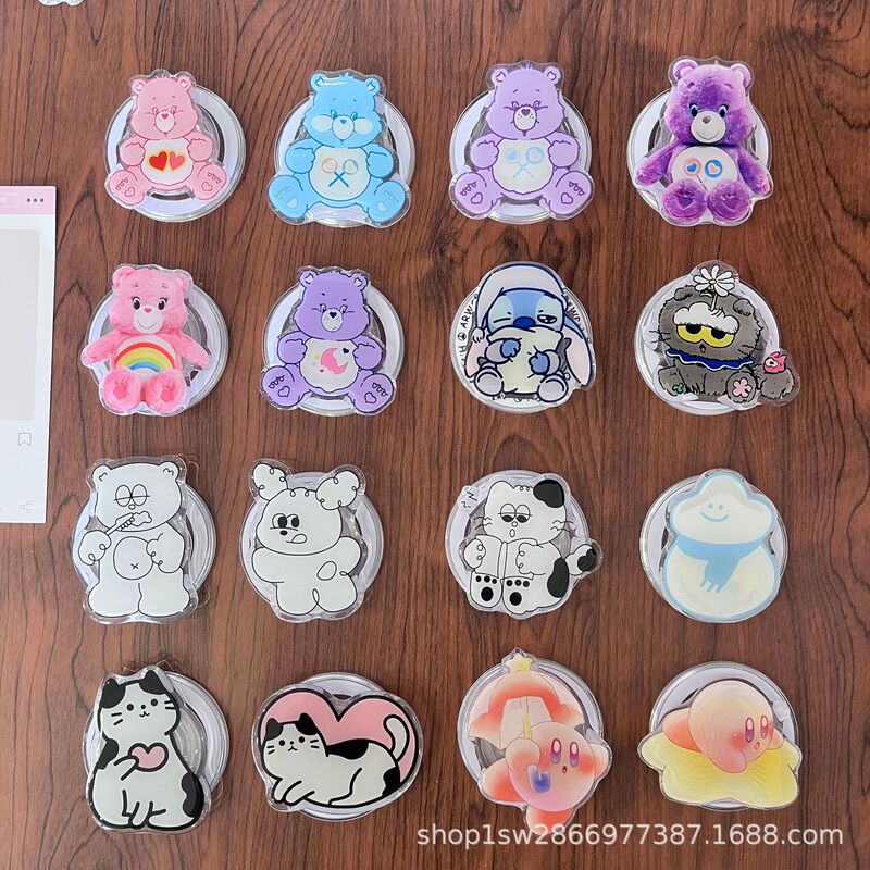 Cartoon resin cute retractable detachable magnetic stand, magnetic magsafe stand base, foldable Cartoon resin cute retractable detachable magnetic stand, magnetic magsafe stand base, foldable