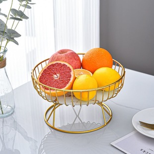 Manufacturer's Foreign Trade Ready Stock Nordic Light Luxury Creative Living Room Home Fruit Basket Afternoon Tea Iron Art Storage Snack Coffee Table