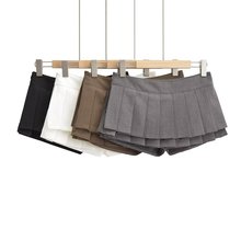 辣妹防走光双层迷你短裙女2023夏季款美式学院性感低腰百褶半身裙