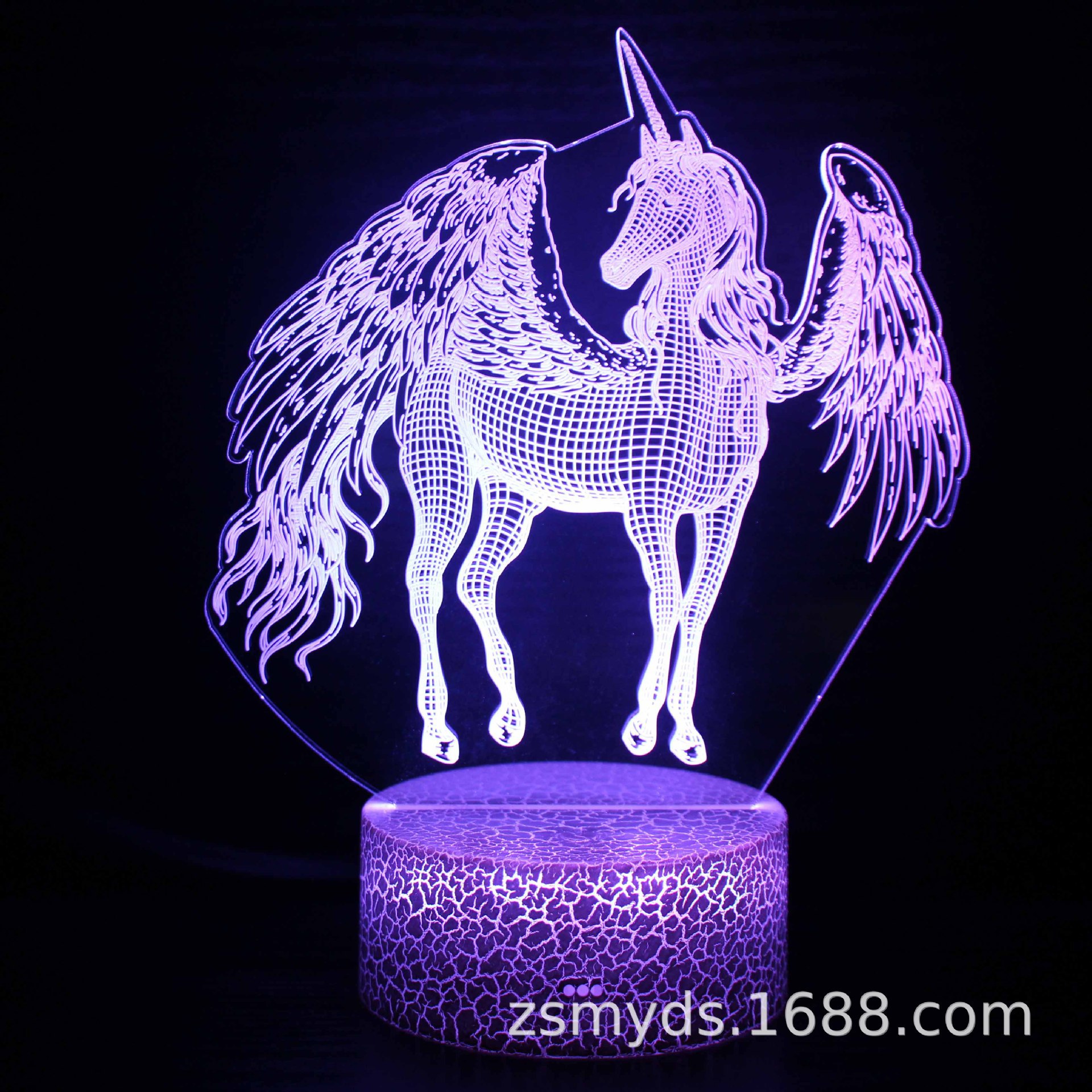 Comercio electrónico transfronterizo dedicado a la serie unicornio 3D lámpara de mesa LED lámpara de regalo creativo visual estéreo colorido luz de la noche
