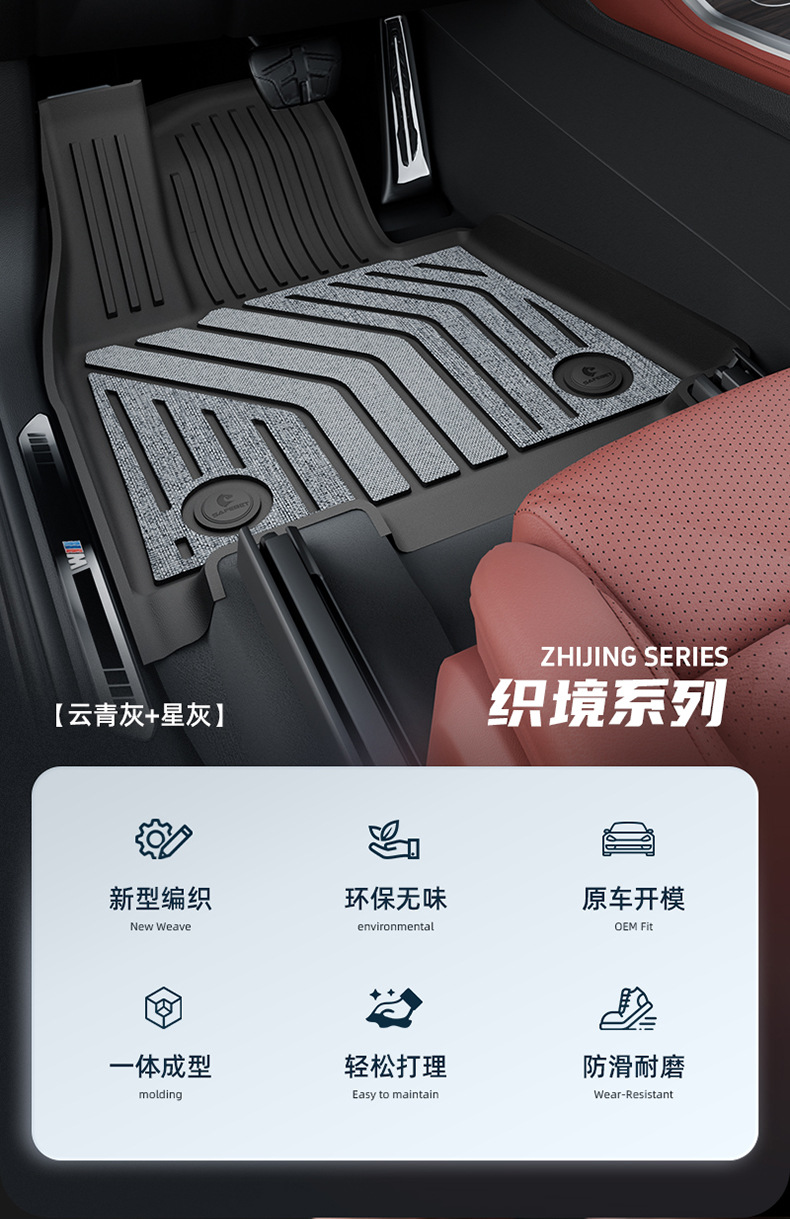BMW X1IX1X3 IX3X4X5LX7M2M3M4i3 i5 2 Series 3 Series 4 Series 5 Series 7 Series TPE Car Floor Mats