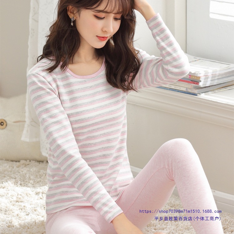 Pure Cotton Autumn Thermal Underwear Set for Women, Slim Fit, Soft and Thickened, Suitable for Young Girls and Students