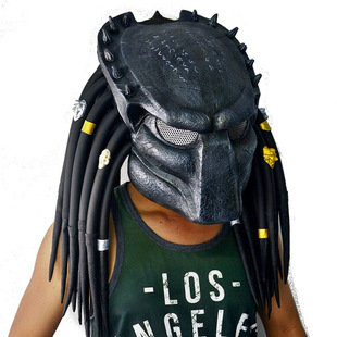 Amazon's Same Halloween Popular Alien Vs. Iron-Blood Warrior Mask Horror Latex Headgear Helmet