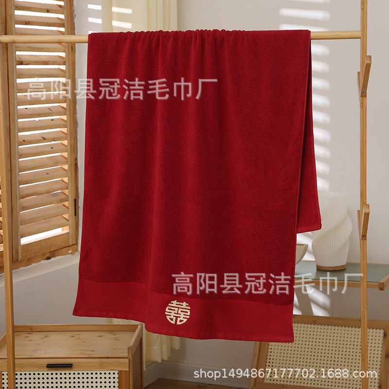 Вино красное широкое вышитое банное полотенце