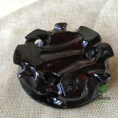 Imitation mahogany incense burner teapot flower pot tray solid wood base round vase fish tank ornaments root carving strange stone base