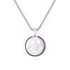 Brand trend necklace stainless steel hip-hop style, double-sided pendant