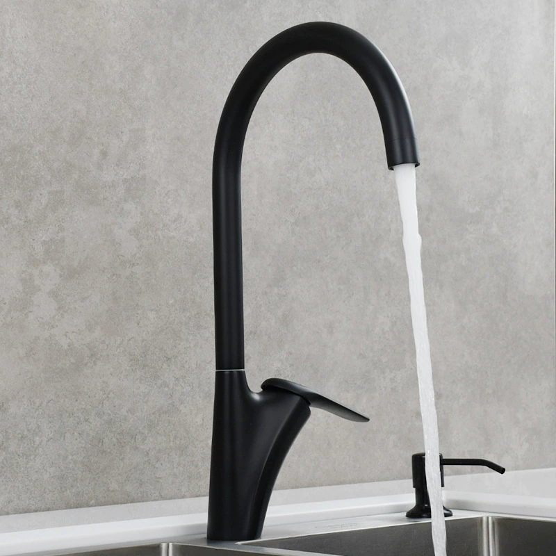 Copper hot and cold kitchen faucet bowls can rotate the faucet, house washing pot, wash basin, wash pool pool water faucet