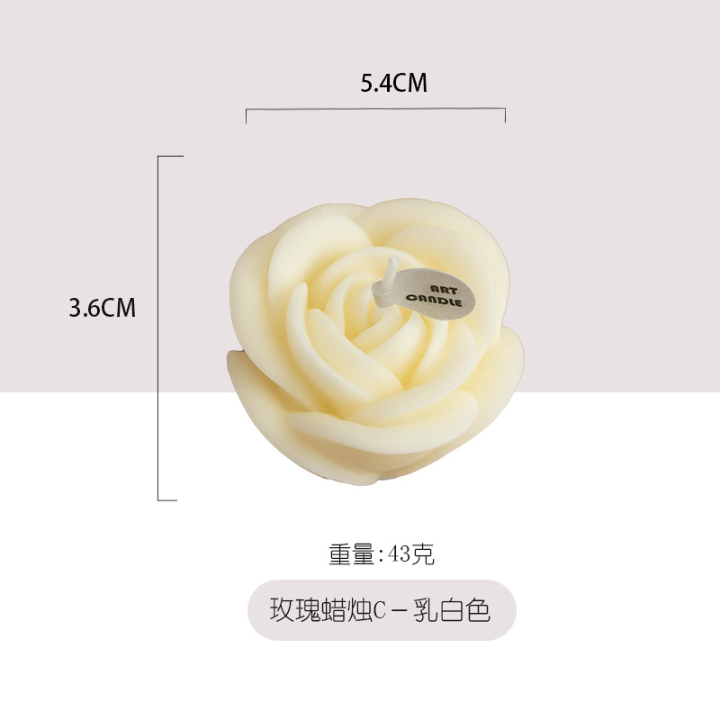 Vela perfumada en forma de rosa más vendida transfronteriza, decoración romántica a la luz de las velas, acompañamiento de boda, regalo del día de San Valentín