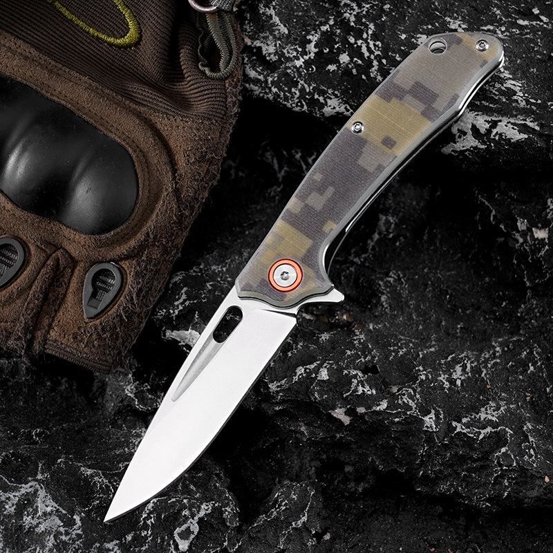 D2不锈钢户外刀露营野外防身工具折叠刀具VG10户外刀工厂直发