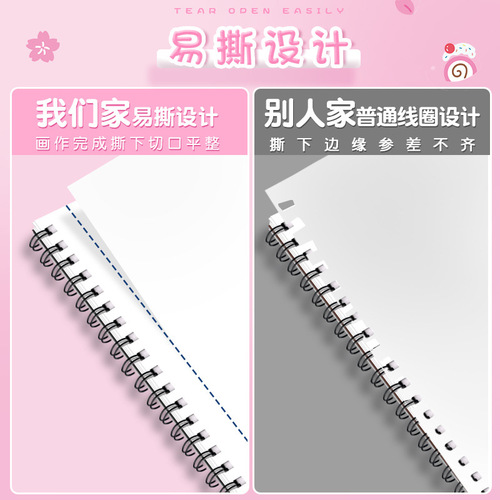 Sijin drawing book wholesale a4 thickened children's blank drawing book students use coil graffiti picture book sketch book