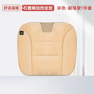 Multi-function pad, Cushion Winter Plush Car Seat - leather-covered-heated-seat-cushion-off-white-1-passenger-seat-comes-with-car-charger