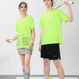 170g速干户外运动服短袖T恤男女夏印logo图案图片健身房跑步t