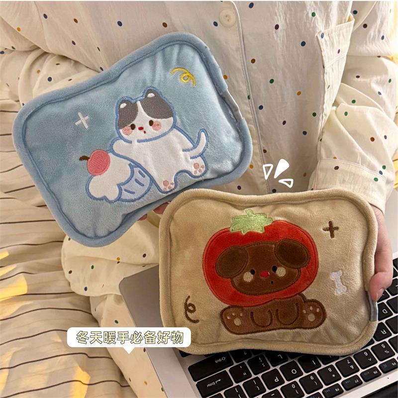 충전식 전기 온수 찜질팩 플리스 손난로 복부 찜질용