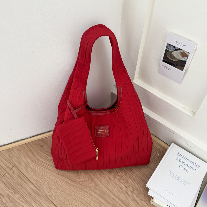 Bolso de moda coreana 2025 verano nuevo bolso femenino bolso de rayas retro bolso de lona de gran capacidad