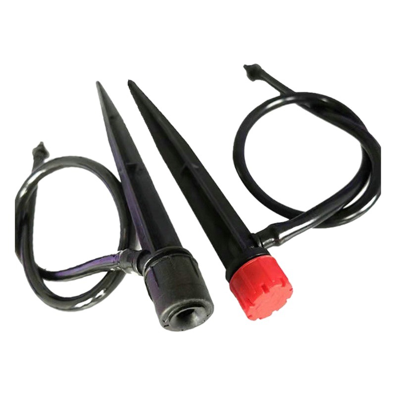 Enchufe de tierra Punta de rociadores vórtice micro rociador árbol frutal agrícola ajustable Riego por goteo gotero 8 hoyos de riego de primavera Dispositivo de riego