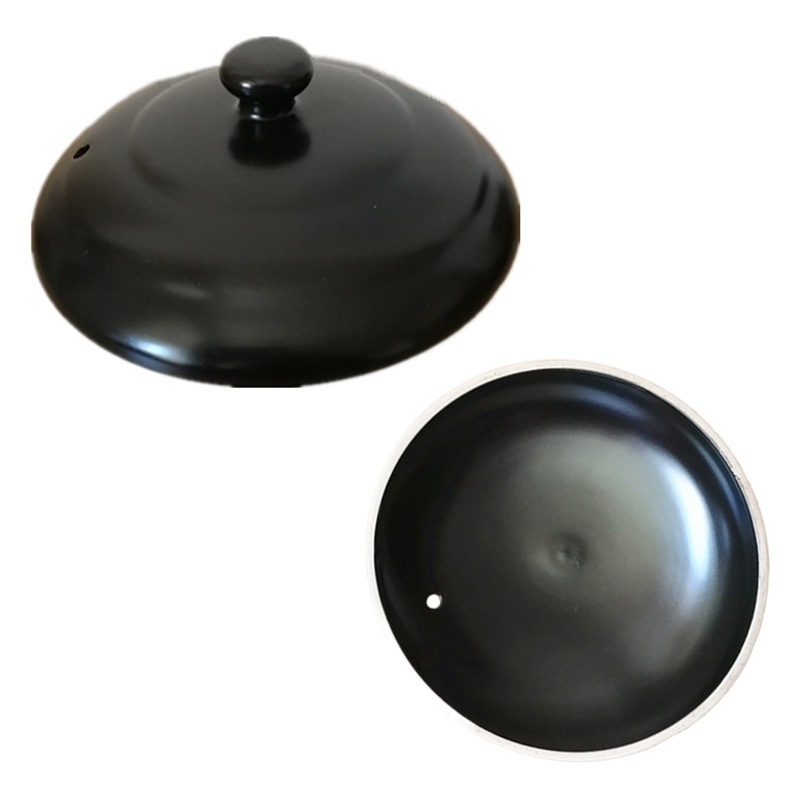 Kang Shu Ceramic Casserole Lid Accessories Black Porcelain Pot Lid Chinese Medicine Pot Lid Stew Pot Soup Pot Dry Baking Soup Pot Lid Free Shipping