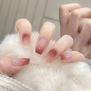 Wear a spring and summer new explosion high-end sense simple white ins style popular dream blush gradient 24 pieces