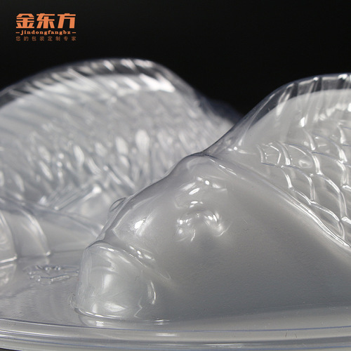 Round Double Fish Carp Rice Cake Honeysuckle Fish Eight Treasure Rice Cake PP Plastic Mold Transparent Packaging Box Pastry Gift Box