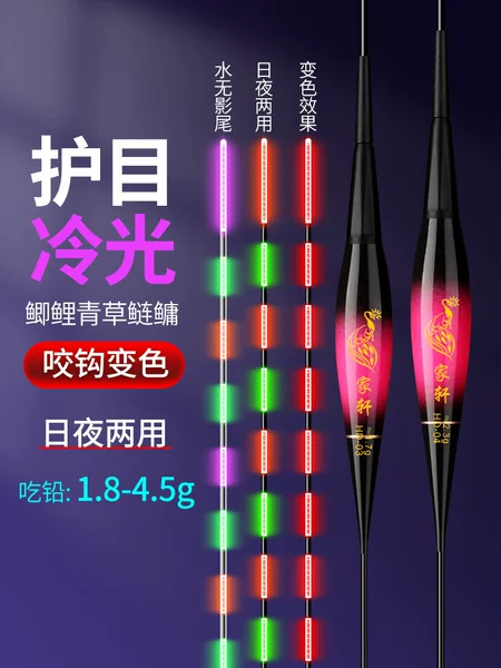 Color-Changing Luminous Electronic Float for Carp Fishing, Nano Fish Float, Shadowless Water Fishing Float, Sensitive Luminous Float