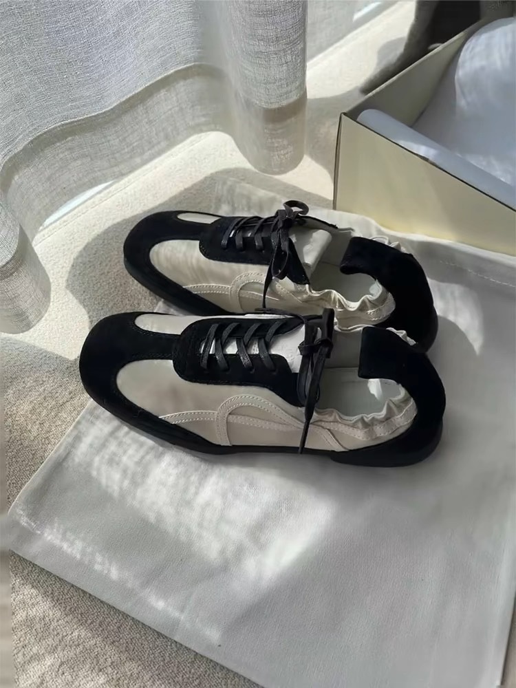 Scarpe da ballo da donna in pelle con suola morbida, sportive e per il tempo libero, primavera/estate 2024, nuove di zecca_voghion.com